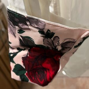 NWT Equipment Cotton Blouse with oversized silk floral cuffs